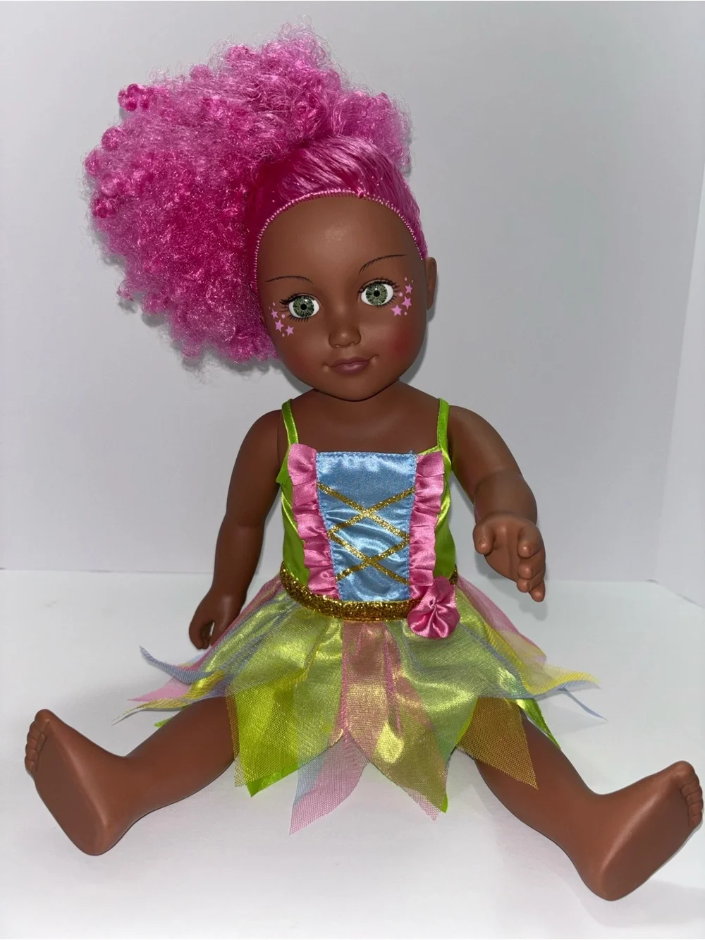 My Life As Elora Doll 18 Inch Posable Enchanted Fairy Pink Hair Eyes Open Close